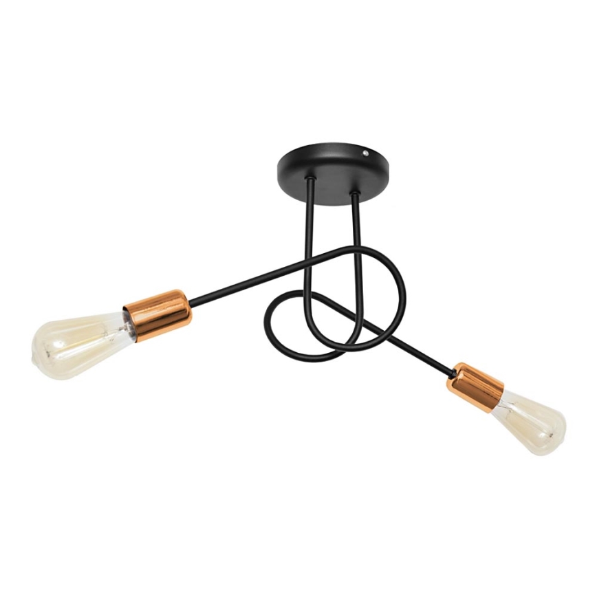 Lampadario fisso OXFORD 2xE27/15W/230V nero