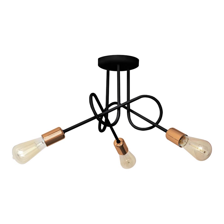 Lampadario fisso OXFORD 3xE27/15W/230V nero