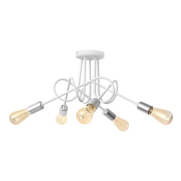 Lampadario fisso OXFORD 5xE27/15W/230V bianco
