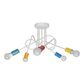 Lampadario fisso per bambini OXFORD 5xE27/15W/230V