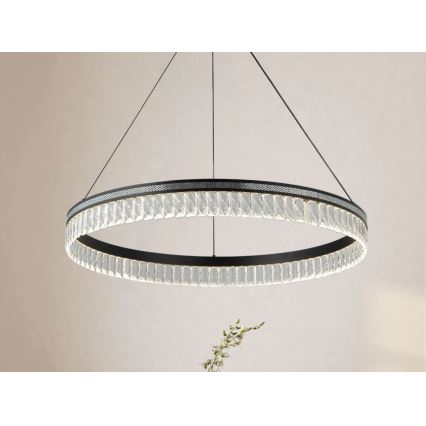 Lampadario in cristallo dimmerabile a sospensione su cavo THALIA LED/55W/230V 3000-6000K Ø 80 cm + telecomando