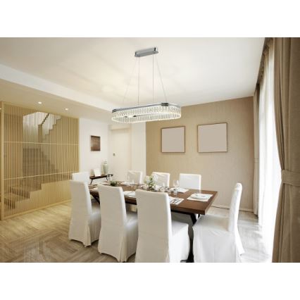 Lampadario in cristallo LED dimmerabile a cavo THALIA LED/50W/230V 3000-6000K + telecomando