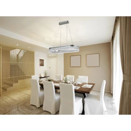 Lampadario in cristallo LED dimmerabile a cavo THALIA LED/50W/230V 3000-6000K + telecomando