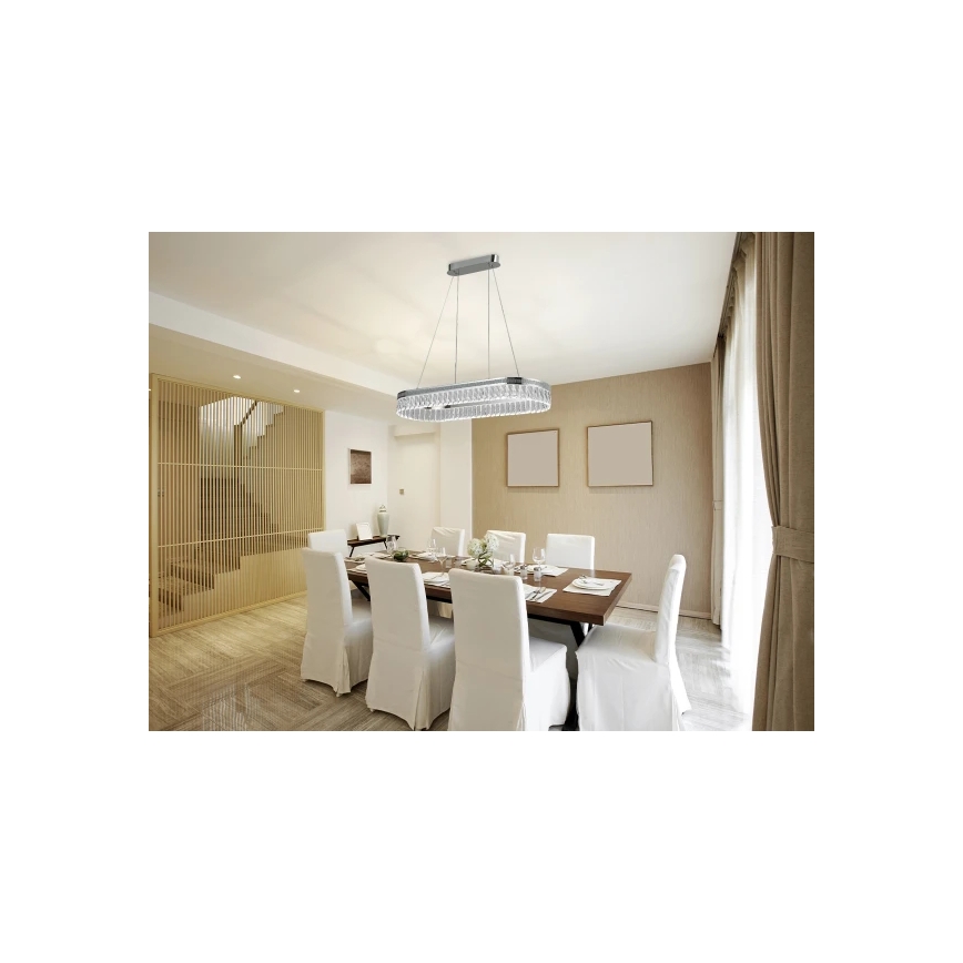 Lampadario in cristallo LED dimmerabile a cavo THALIA LED/50W/230V 3000-6000K + telecomando