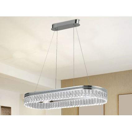 Lampadario in cristallo LED dimmerabile a cavo THALIA LED/50W/230V 3000-6000K + telecomando