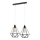 Lampadario KARO 2xE27/15W/230V nero