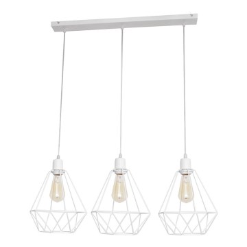 Lampadario KARO 3xE27/15W/230V bianco