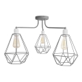 Lampadario KARO 3xE27/15W/230V grigio