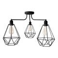 Lampadario KARO 3xE27/15W/230V nero
