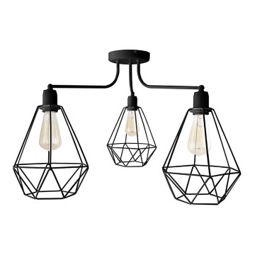 Lampadario KARO 3xE27/15W/230V nero