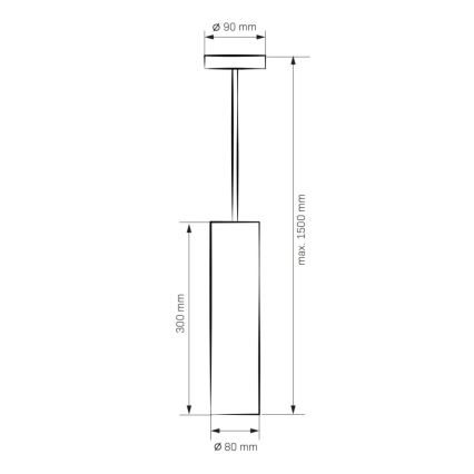 Lampadario LATI 1xGU10/8W/230V nero