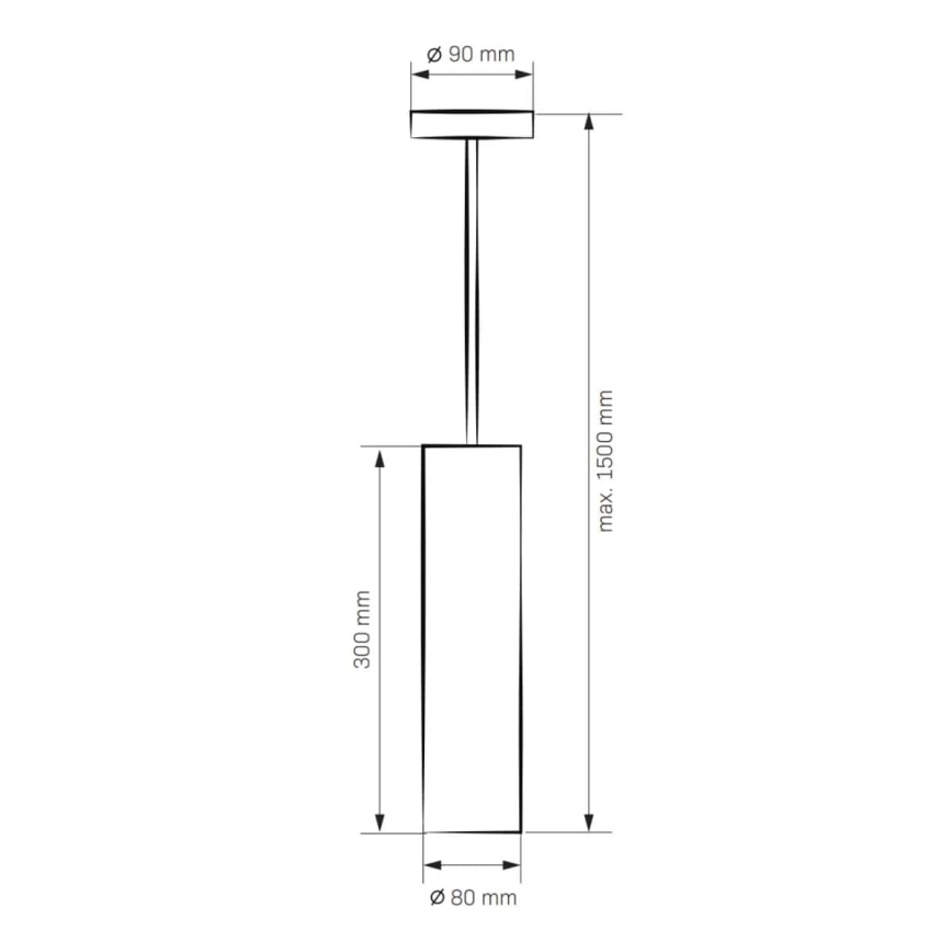 Lampadario LATI 1xGU10/8W/230V nero