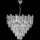 Lampadario LED a catena 9xE27/60W/230V + 6xLED/6W diam. 50 cm cromo lucido