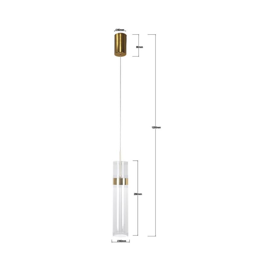Lampadario LED a cavo AMBIENTE LED/6W/230V 3000/4000/6000K dorato