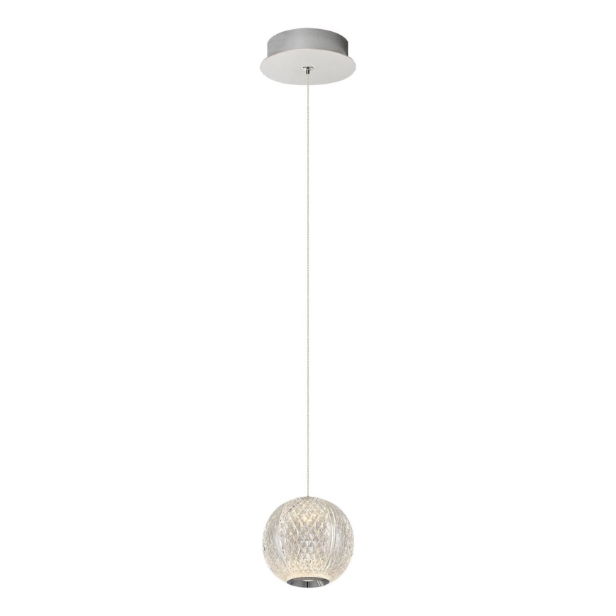Lampadario LED a cavo CREMONA 1xLED/5W/230V 3000K cromo satinato