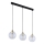Lampadario LED a cavo DEVON 3xE27/15W/230V nero/trasparente