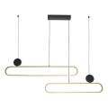 Lampadario LED a cavo FLORENTYNA LED/48W/230V 4000K dorato/nero