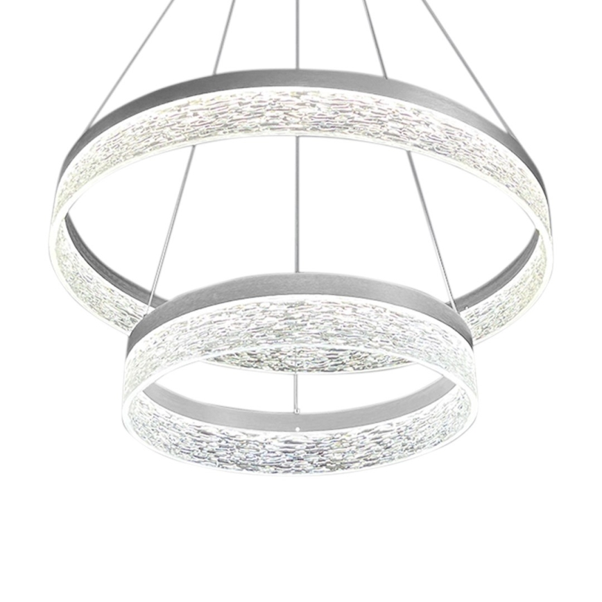 Lampadario LED a cavo GALA LED/54W/230V Ø 60 cm argento