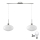 Lampadario LED a cavo HARMA 2xE27/60W/230V cromo opaco/bianco