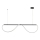 Lampadario LED a cavo MELECA LED/36W/230V 3000/4000/6000K 160 cm nero