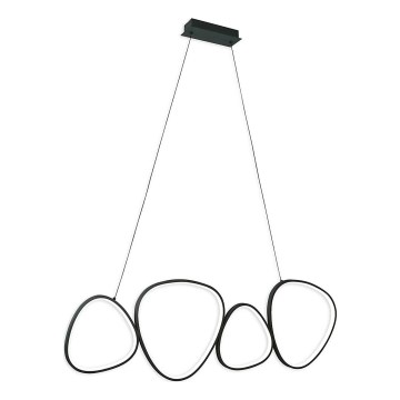 Lampadario LED a cavo PETRA LED/48W/230V 4000K nero