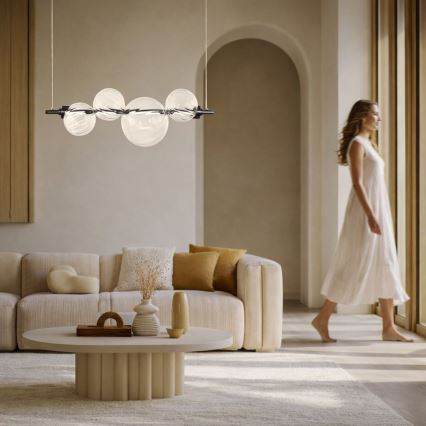 Lampadario LED a cavo PLAYA LED/12W/230V nero
