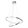 Lampadario LED a cavo ROTONDA LED/51W/230V cromo lucido