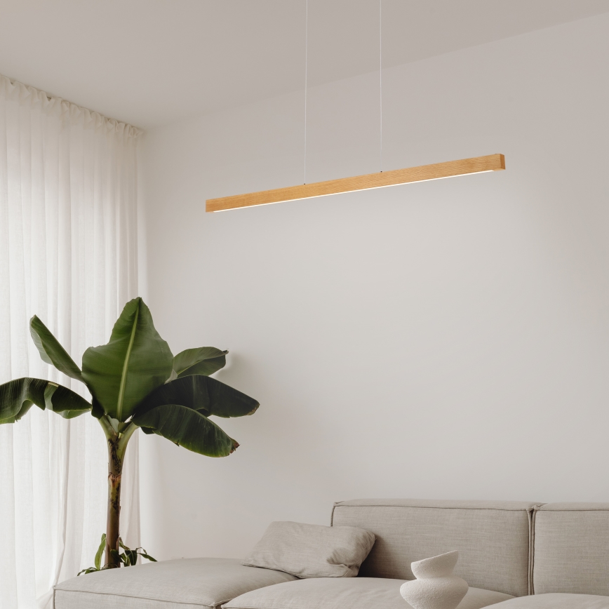 Lampadario LED a cavo VERDE LED/18W/230V 3000K 106 cm rovere