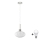 Lampadario LED a sospensione con cavo HARMA 1xE27/60W/230V Ø 25 cm cromo opaco/bianco