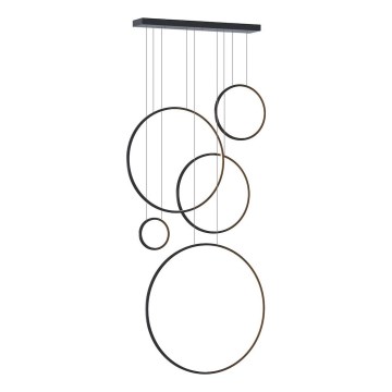 Lampadario LED a sospensione con cavo SATURNO LED/100W/230V nero