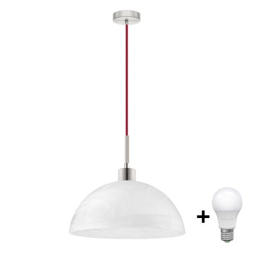 Lampadario LED a sospensione con filo 1xE27/60W/230V bianco