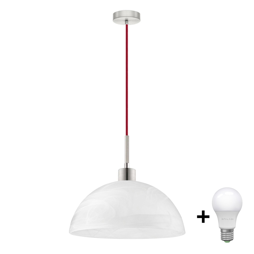 Lampadario LED a sospensione con filo 1xE27/60W/230V bianco
