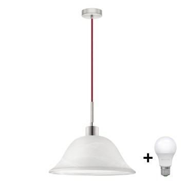 Lampadario LED a sospensione con filo 1xE27/60W/230V bianco
