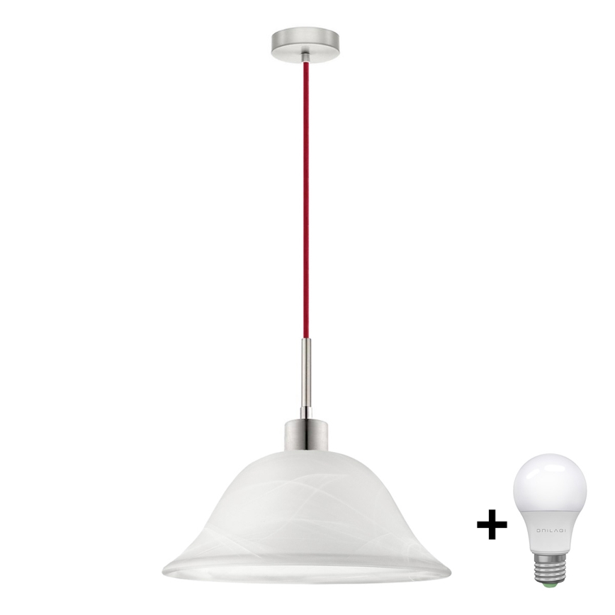 Lampadario LED a sospensione con filo 1xE27/60W/230V bianco