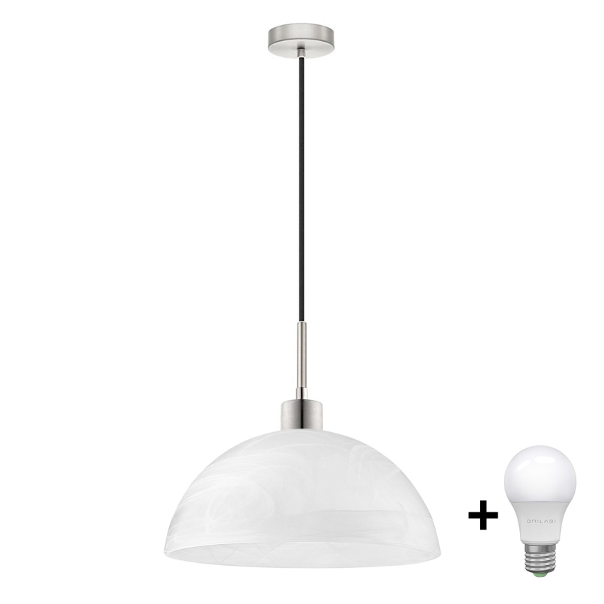 Lampadario LED a sospensione con filo 1xE27/60W/230V bianco