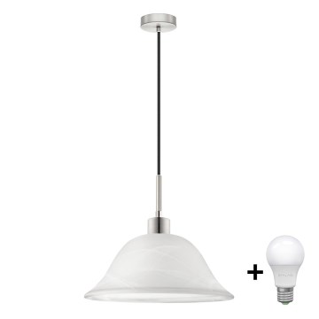 Lampadario LED a sospensione con filo 1xE27/60W/230V bianco