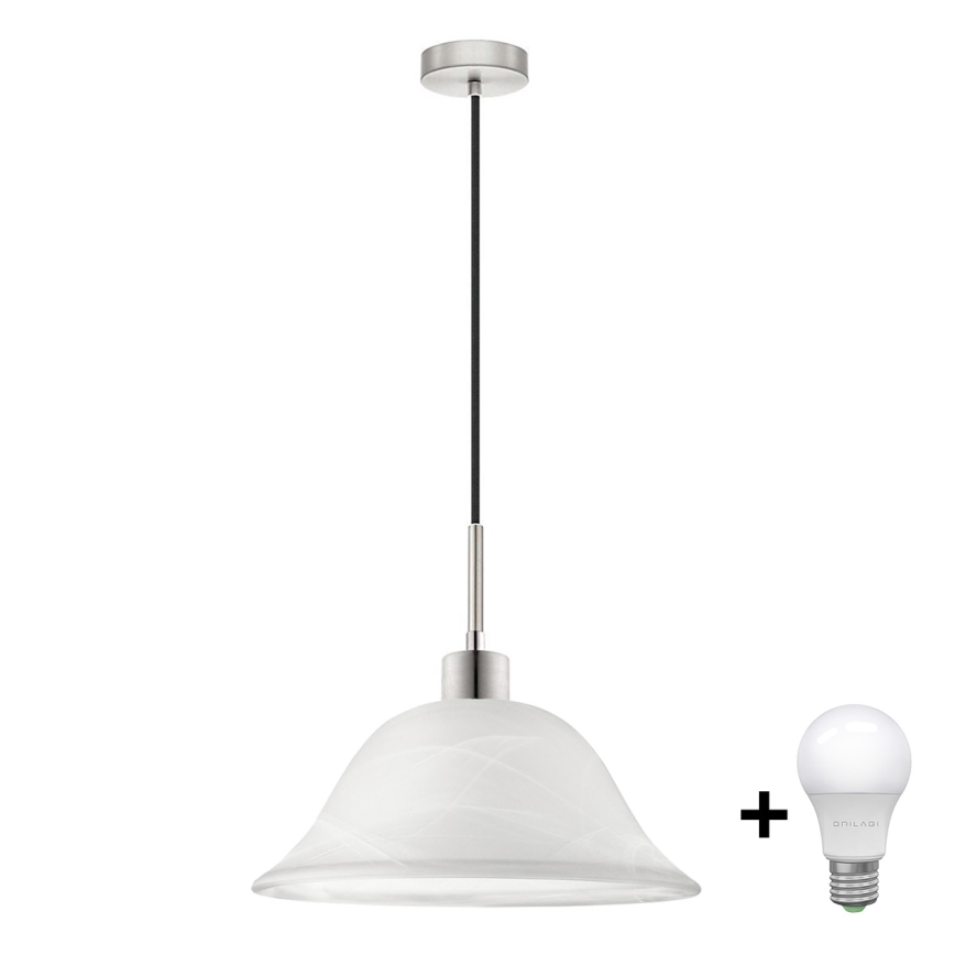 Lampadario LED a sospensione con filo 1xE27/60W/230V bianco
