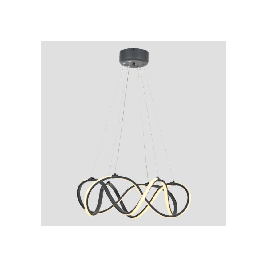 Lampadario LED a sospensione con filo 2xLED/27W/230V 3000/4000/6000K nero
