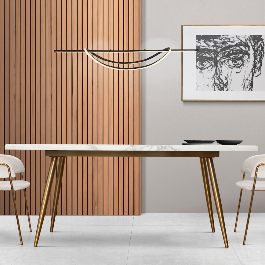 Lampadario LED a sospensione con filo AMBAR LED/35W/230V nero