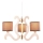 Lampadario LED a sospensione con filo AMBROSIA 3xE14/40W/230V + LED/18,4W rame