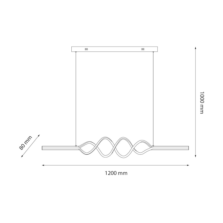 Lampadario LED a sospensione con filo ANCONA LED/36W/230V oro