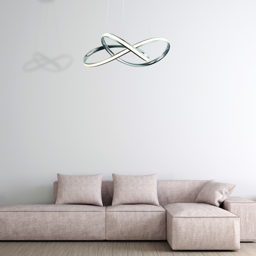 Lampadario LED a sospensione con filo CAPPIO LED/36W/230V cromo lucido
