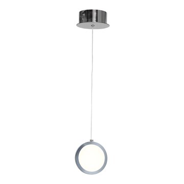 Lampadario LED a sospensione con filo CIRCOLO LED/7W/230V cromo lucido
