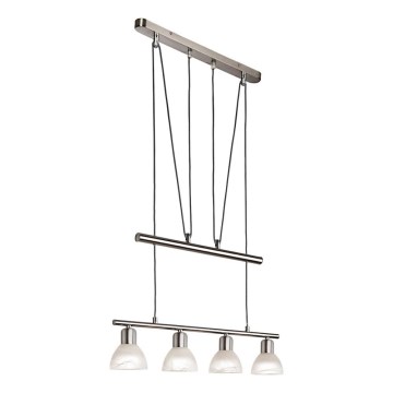 Lampadario LED a sospensione con filo DAYTONA 4xE14/5W/230V 3000K cromo lucido