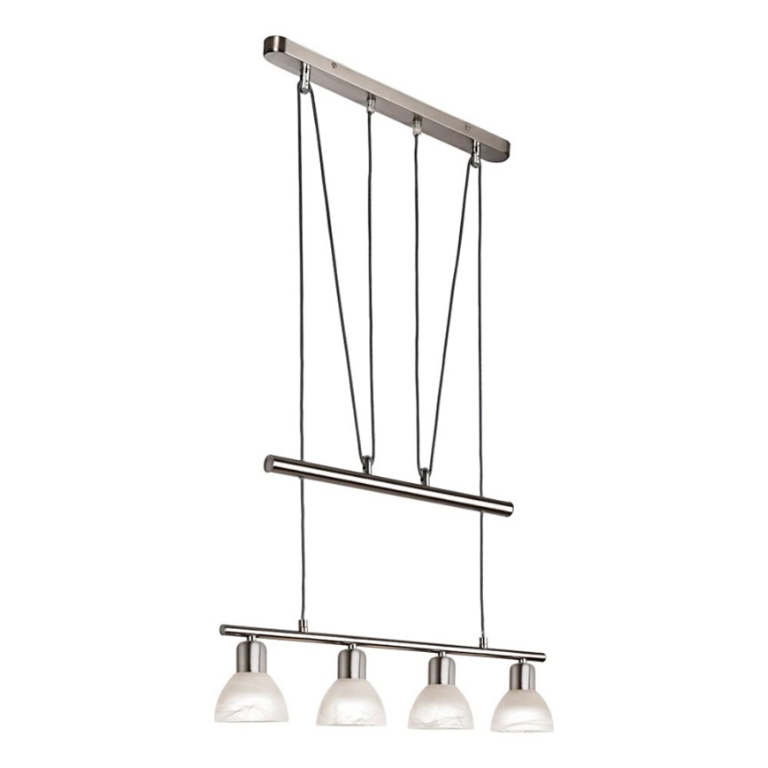 Lampadario LED a sospensione con filo DAYTONA 4xE14/5W/230V 3000K cromo lucido