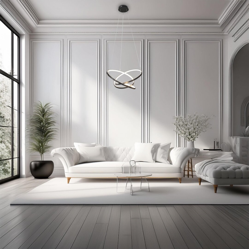 Lampadario LED a sospensione con filo EMPOLI LED/55W/230V nero