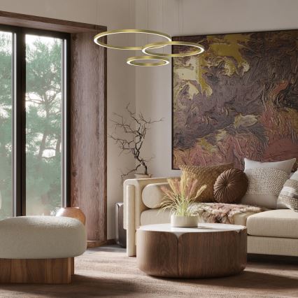 Lampadario LED a sospensione con filo GALAXIA LED/85W/230V oro