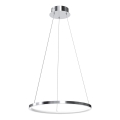 Lampadario LED a sospensione con filo HOOP LED/27W/230V diametro 50 cm 4000K cromo lucido