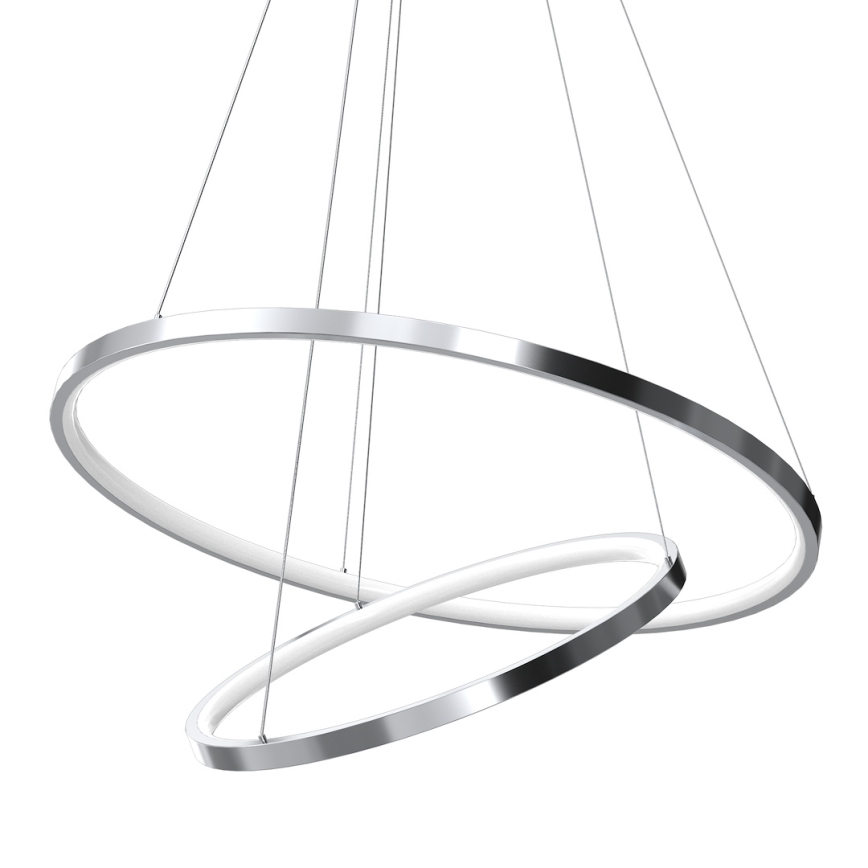 Lampadario LED a sospensione con filo HOOP LED/51W/230V diametro 60 cm 4000K cromo lucido