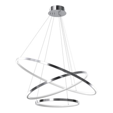 Lampadario LED a sospensione con filo HOOP LED/93W/230V diametro 80 cm 4000K cromo lucido